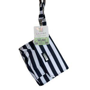 NWT Lillybit by Demdaco Diaper Clutch Bag Tote Purse Changing Pad Blue Striped